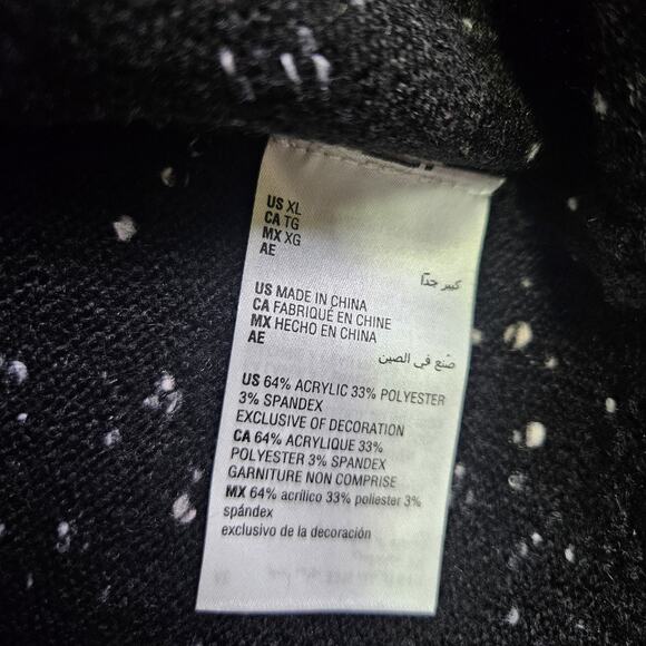 Karen Scott Womens XL Christmas Sweater Black Sequin Reindeer Holiday Party Fun - Picture 14 of 16